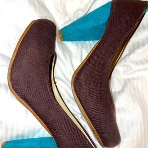 Olsenhaus size 7.5 vegan suede heels